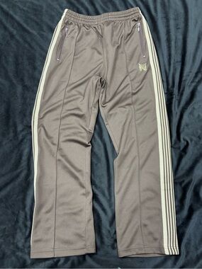 Needles Brown Track Pants with Cream Stripes